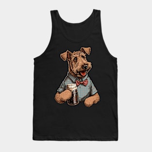 Terrier Holding A Beer Tank Top